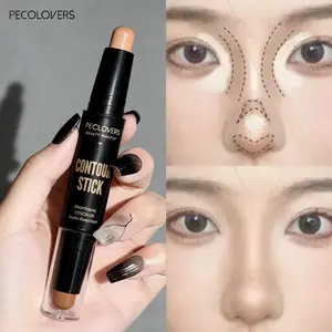 Highlight Bronze Stick Face Make Up Bronzer Contour Stick Cream Highlighting Stick Long-wear Lightweight Brighten Sculpt Stick Contouring Face Pen Concealer To Makeup Easy Bronze