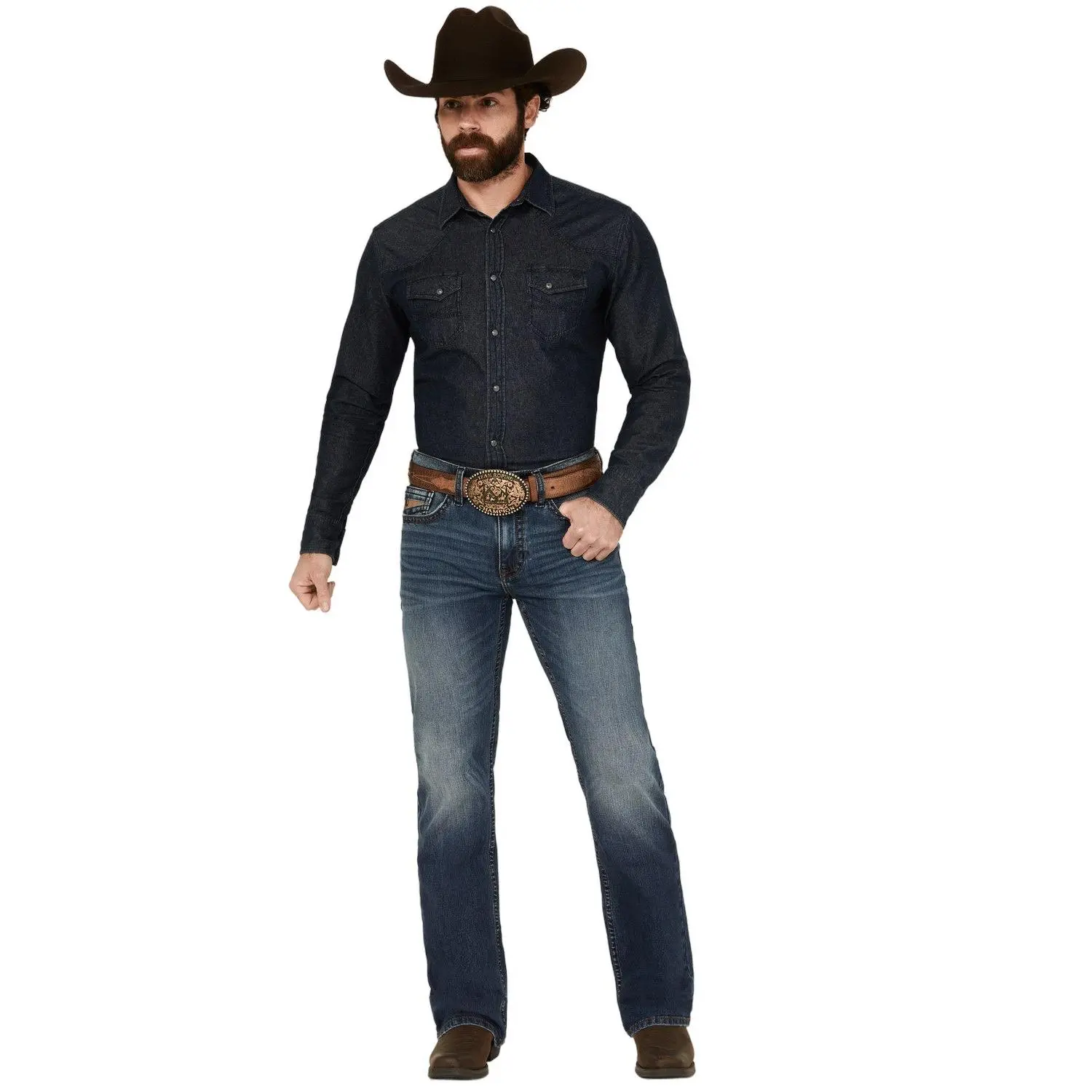 Rank 45 Men's 45&Reg; Yuma Medium Wash Slim Bootcut Stretch Denim Performance - Rmsu23j45
