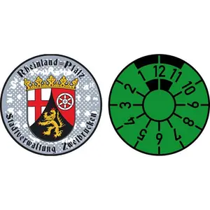 Rheinland Pfalz State Sticker and Inspection Seal