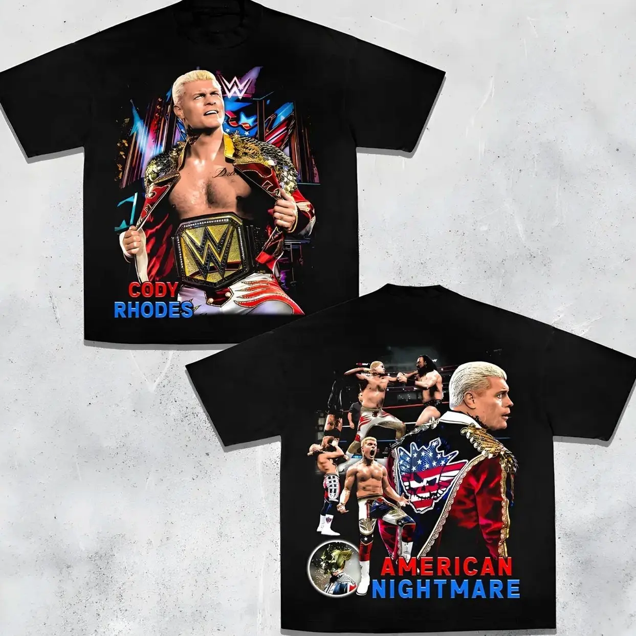 “The American Nightmare” Cody Rhodes – WWE Legend Premium Wrestling T-Shirt (100% Cotton) | Team Xtreme | WWE Fan Shirt | Event Outfit