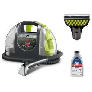 Bissell Little Green Portable Deep Cleaner, for Carpet, Upholstery, and Auto, Lightweight, Strong Suction, Large Tank Capacity, 3369, Green