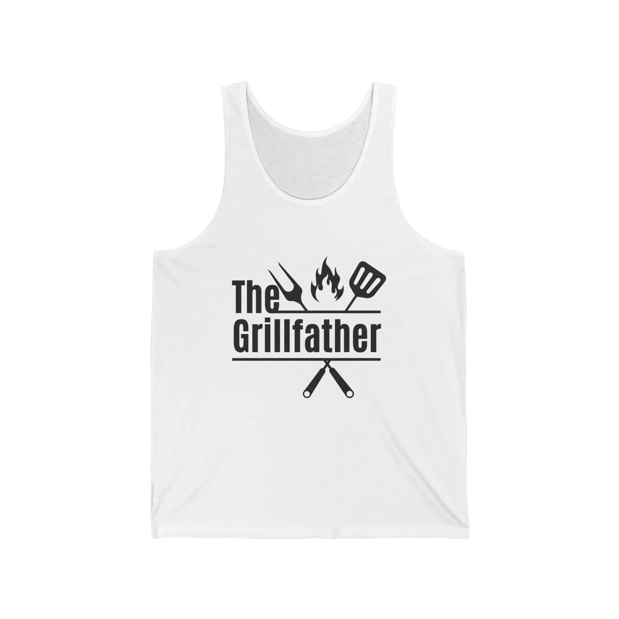 The Grillfather Tank Top, Unisex Jersey Tank, Father's Day Gift, BBQ Apparel, Grilling Shirt, Summer Style