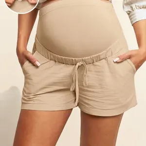 Maternity Summer Casual Adjustable Waist Shorts