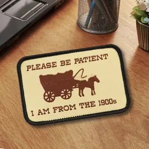 Vintage Fabric Embroidered Patch Sew-On Back Adhesive Iron-On Applique for Clothes Jackets Hats Accessories, Retro Style Repair Kit