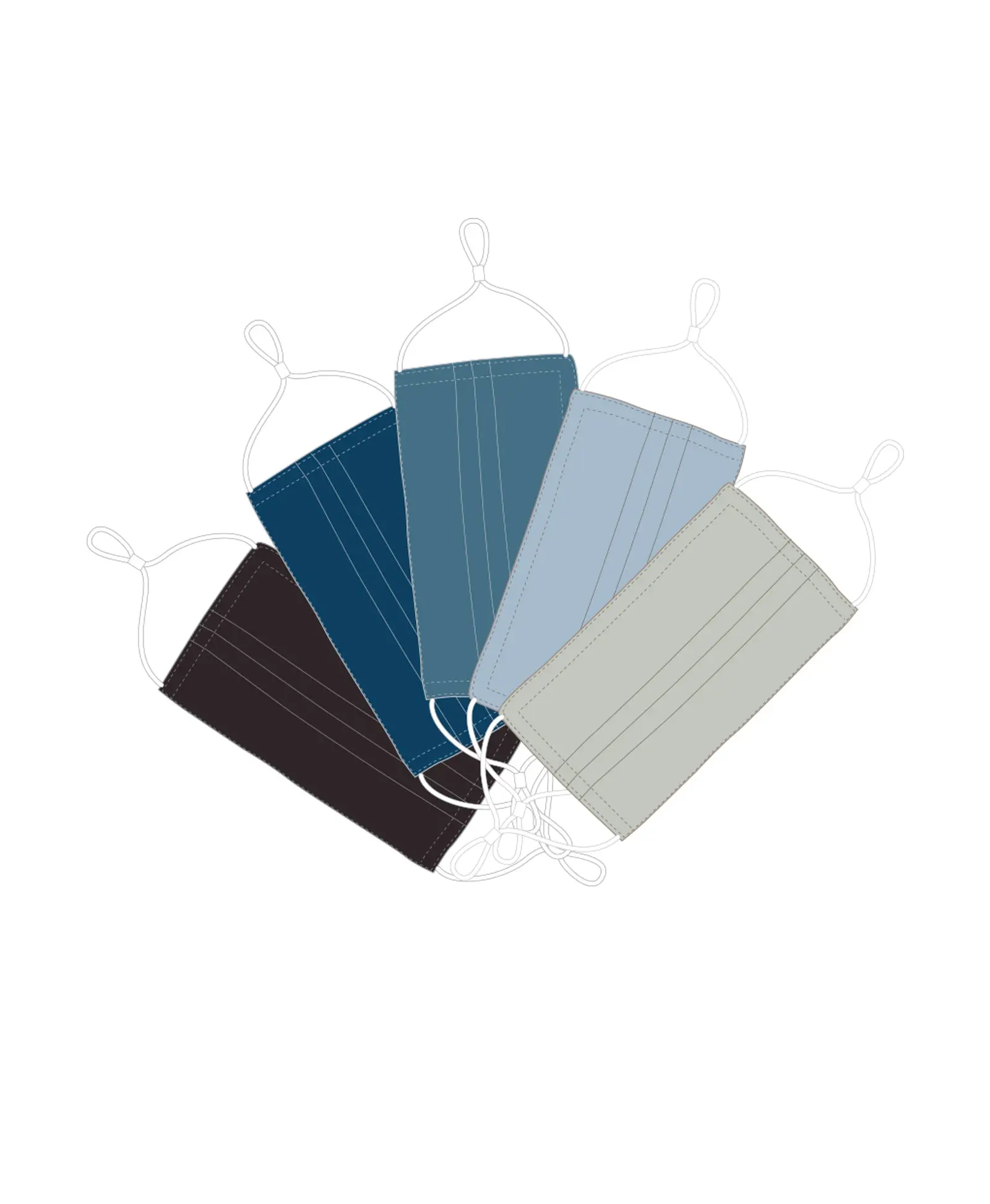 5 Universal Twill Masks