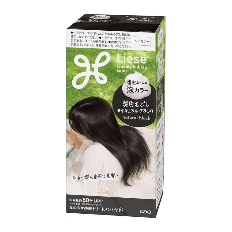 Kao Liese Prettia Bubble Hair Dye # Natural Black