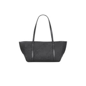 St. Agni Woven Slim Bateau Tote in Black
