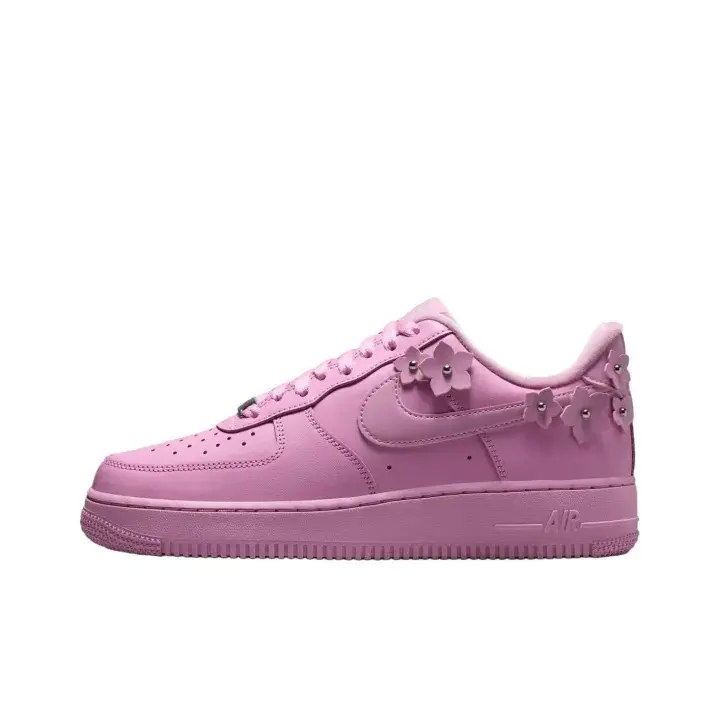 Brand New Original Box Sakura Pink Casual Sneakers, Breathable Perforated Toe Cap, Matching Color Laces, Circular Anti-Slip Rubber Outsole, Unisex Footwear