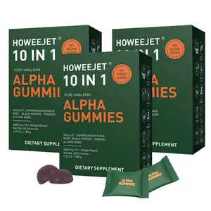 10-in-1 Alpha Gummies | 4000mg Shilajit + Tongkat Ali | Energy & Vitality Support | Vegan | 60 Gummies --30 days supply