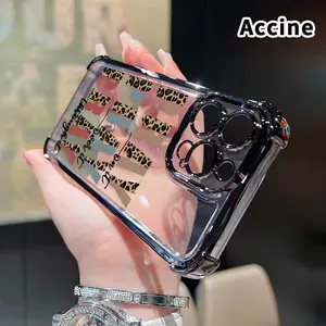 Electroplated Four Corner Anti-Fall Creative English PRAY Pattern Phone Case for iPhone 16 Pro Max 15 Plus 14 13 12 11 E Shockproof Transparent Protective Cover