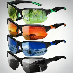 4 Pack Sports Polarized Sunglasses for Men & Women - UV Protection, Lightweight Half Frame Sun Glasses for Outdoor