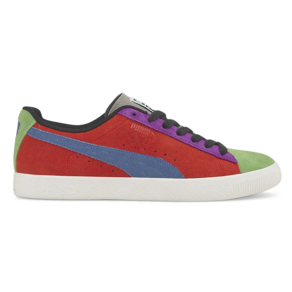 PUMA Mens Clyde Culture Lace Up Sneakers Shoes Casual - Blue, Green, Red