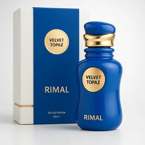 Velvet Topaz by Rimal – Unisex Luxury Eau de Parfum – Bergamot, Black Pepper, Grapefruit, Patchouli, Cedarwood, Tonka Bean, Ambergris & Sandalwood – Woody Spicy Citrus Scent