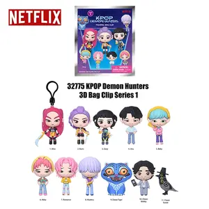 Netflix Official Kpop Demon Hunters 3D Foam Bag Clip, Blind Bag Series 1 Mystery Anime Keychain, Collectible Surprise Gift for Fans, Randomized Characters