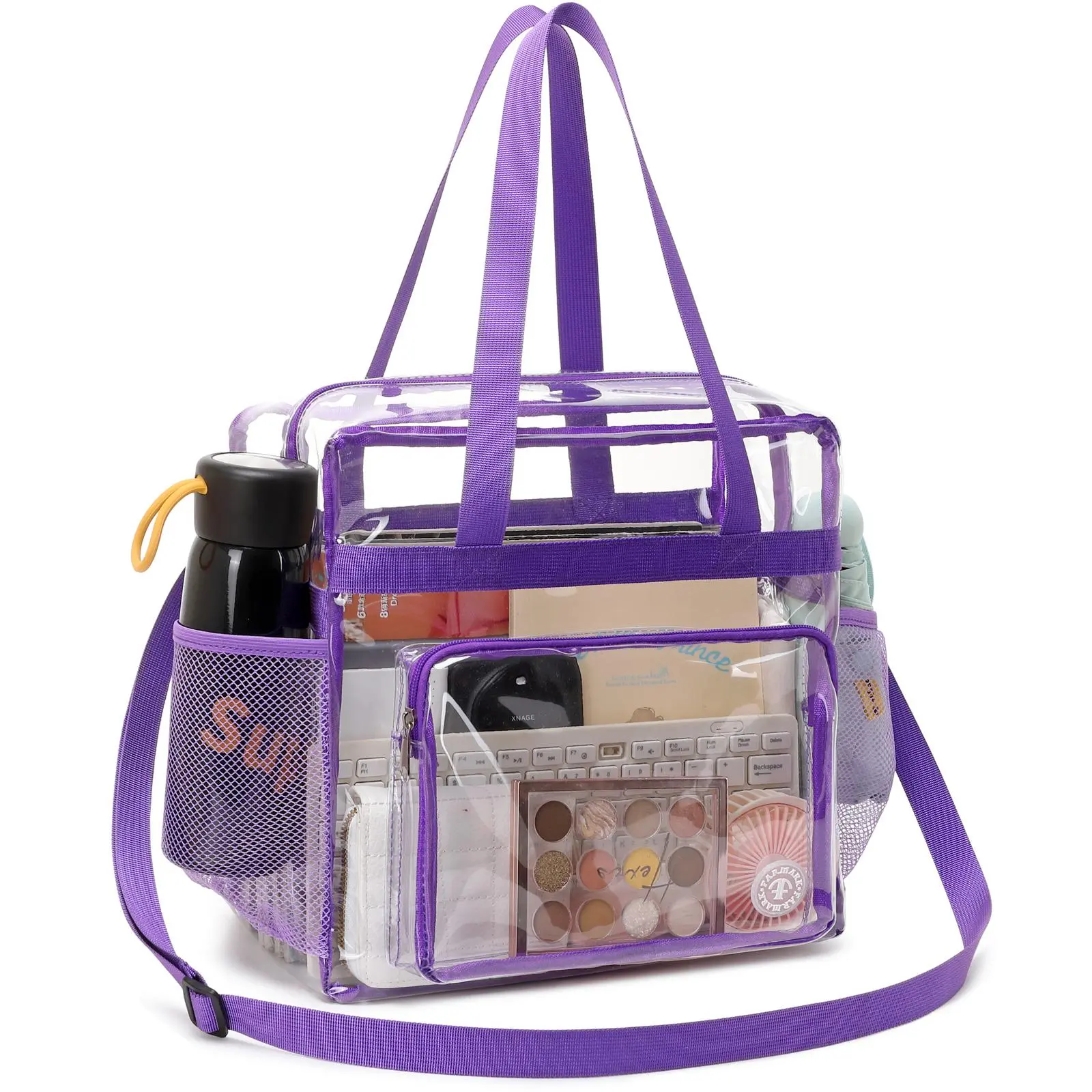 FARMARK Clear Bag for Stadium Events 12 x6 x12 Clear Crossbody Tote Bag Stadium Approved with Adjustable Longer Strap Purse Carry crossbodybagwomen work bag shoulder bags purses crossbody bags purses crossbody bags