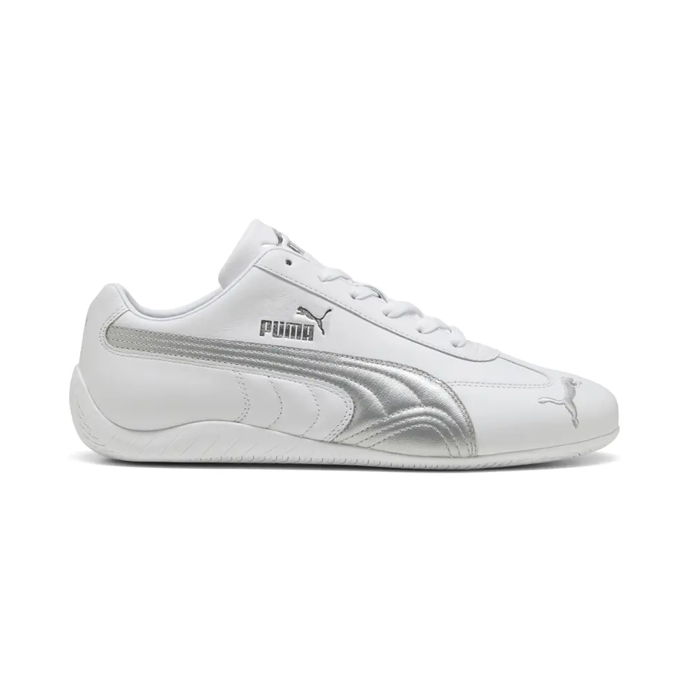 PUMA Mens Speedcat Leather Lace Up Sneakers Shoes Casual - White