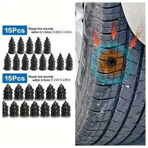 30 Vacuum Tire Repair Glue Nails Kit, Car Motorcycle Truck Scooter Bicycle Tyre Patch Tools, Rubber Nail Accessories, Plastic Material