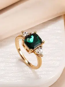 Square Emerald Cut Engagement Ring, Single Diamond Ring, Wedding Promise Carved Gift for Women, Wife Birthday Present, Jewelry Ring, Engagement Ring Set, Wedding Promise Rings