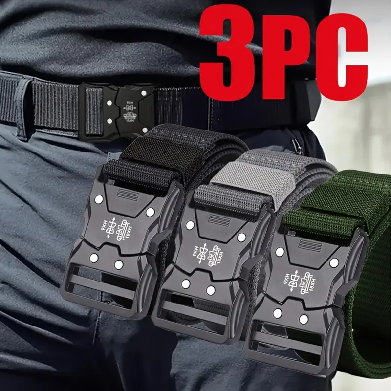 Unisex Tactical Waist Belt Set, Multifunctional Nylon Belts for Outdoor Sports & Training, Breathable Canvas Weave, Quick Release Design, Durable Belts, Waistband Belt