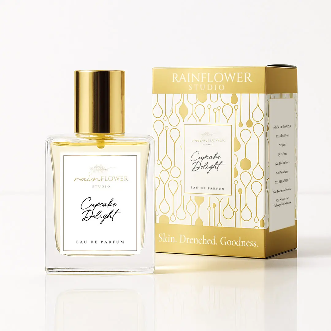 Cupcake Delight Perfume • Sweet Vanilla Sugar Scent • Rainflower Studio Fine Fragrances
