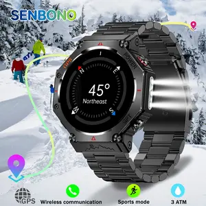 SENBONO Men's Smartwatch 1.39-inch HD Screen GPS AI Watch Face Wireless Calling Fitness Tracker 530mAh Long Battery Life Magnetic Charging Sports & Outdoor Smartwatch