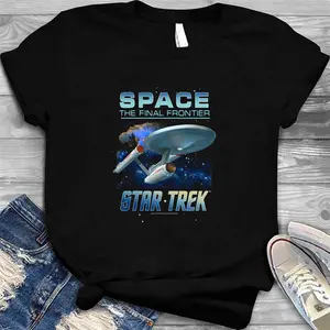 Star Trek Original Series The Final Frontier Enterprise Portrait T-Shirt