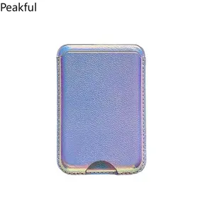 For Magsafe Magnetic PU Leather Card Holder Wallet Cards Case For apple iPhone 17 Air 16 15 Pro Max Samsung Galaxy