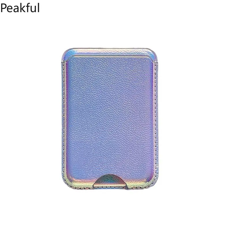 For Magsafe Magnetic PU Leather Card Holder Wallet Cards Case For apple iPhone 17 Air 16 15 Pro Max Samsung Galaxy