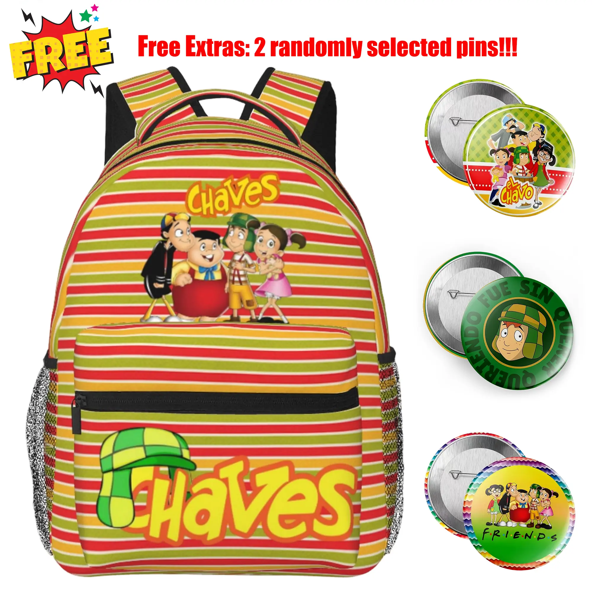El chavo outdoor Backpack Chavo Laptop Daypack Funny El chavo del ocho party supplies travel backpack for Travel Work Camping Women Men for festivals, birthdays, parties gifts