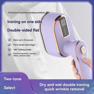 2-in-1 Steam Iron & Clothes Steamer - Handheld Portable Garment Wrinkle Remover, Fast Heat-Up, Large Soleplate, 100ml Water Tank - Lightweight for Home, Travel,