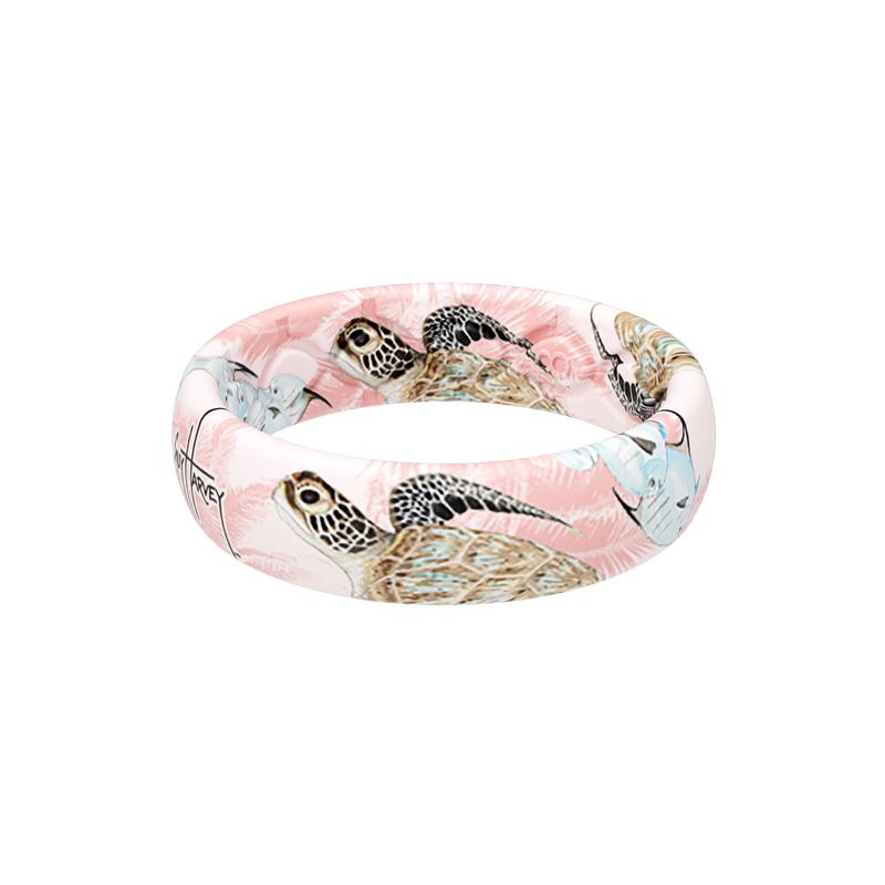 Guy Harvey Pink Sea Turtle Thin Ring