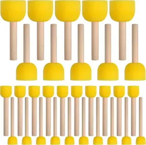 30 Pack Round Sponges, Round Sponge Brushes for Painting, Paint Sponges for Acrylic Painting, Painting Tools