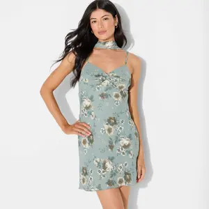 Women's Twist Front Scarf Mini Dress - Wild Fable