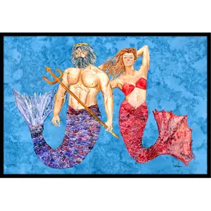 Carolines Treasures  18 x 27 In. Mermaid and Merman Indoor or Outdoor Mat