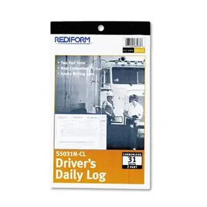 Rediform S5031NCL Driver's Daily Log 5-3/8 x 8-3/4 Carbonless Duplicate 31 Sets/Book