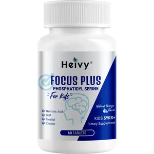 Heivy Focus Plus Supplement for Kids with DHA, Vitamin B12, and Inositol for Memory and Focus