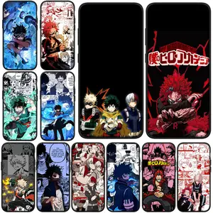 Transparent straight edge case Cover for Samsung Galaxy S25 S24 S23 Fe Ultra Plus S7 Edge A13 A15 A05 A06 A16 Dabi My Hero Academia Kirishima Ejirou Phone Case