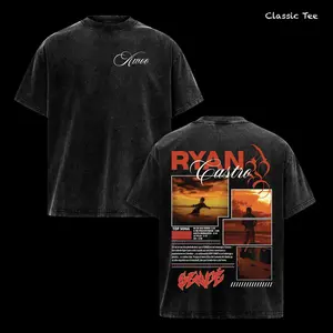 Ryan Castro Awita Sunset Shirt – Ryan Castro Reggaeton Latin Trap Artist Graphic Tee, Orange Sunset Aesthetic Photo Collage Design, Double Sided Vintage Acid Washed Oversized T Shirt, Heavyweight Cotton Unisex Streetwear, Music Merch Gift for Fans