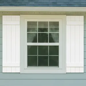 Spaco Decorative Shutters for Windows Weather-Resistant Polypropylene Wall Mounted Hardware Included Exterior Shutters for Outside Easy DIY Installation - Curtain Blinds