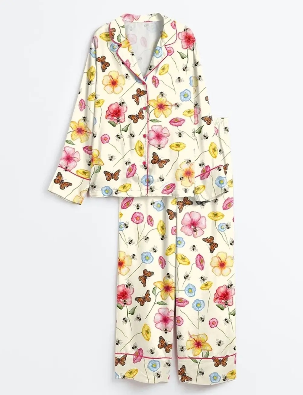 The Butterflies And Bees Pajama Set, Women's Sleepwear