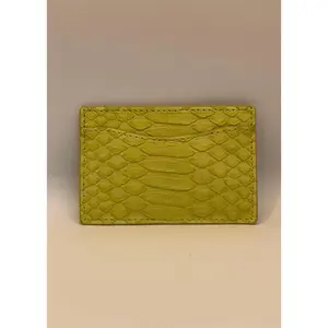 W.KLEINBERG Flat Python Card Case - Yellow