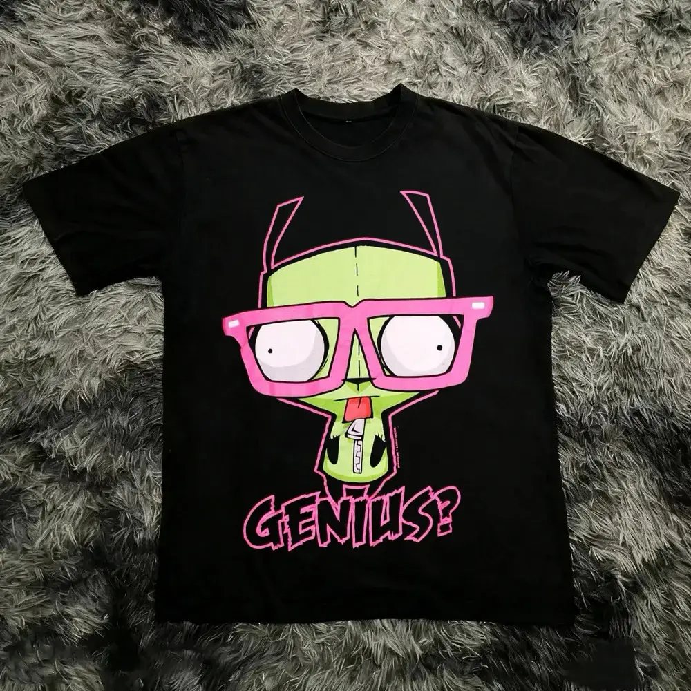 Invader Zim Cartoon Funny Y2k Graphic Tee, 90s Nostalgia Summer Unisex T-Shirt, Perfect for Fans