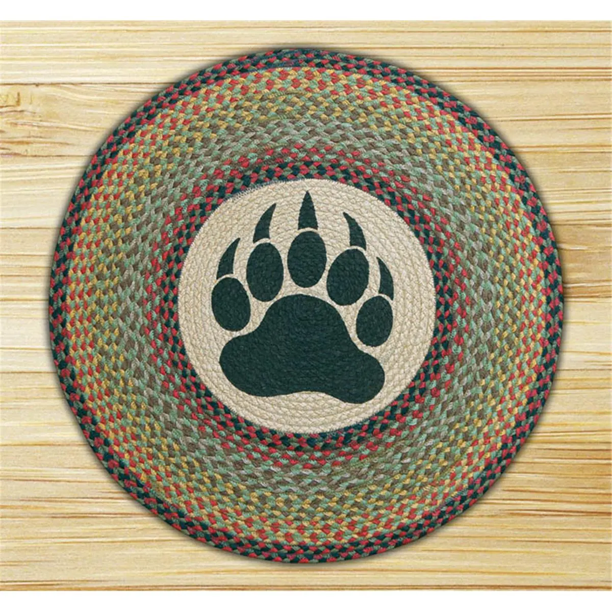 212 MAIN Animal Paw Round Patch Area Rug - 66-081BP Decorative Room Decor Rug for Music & Hobby Spaces