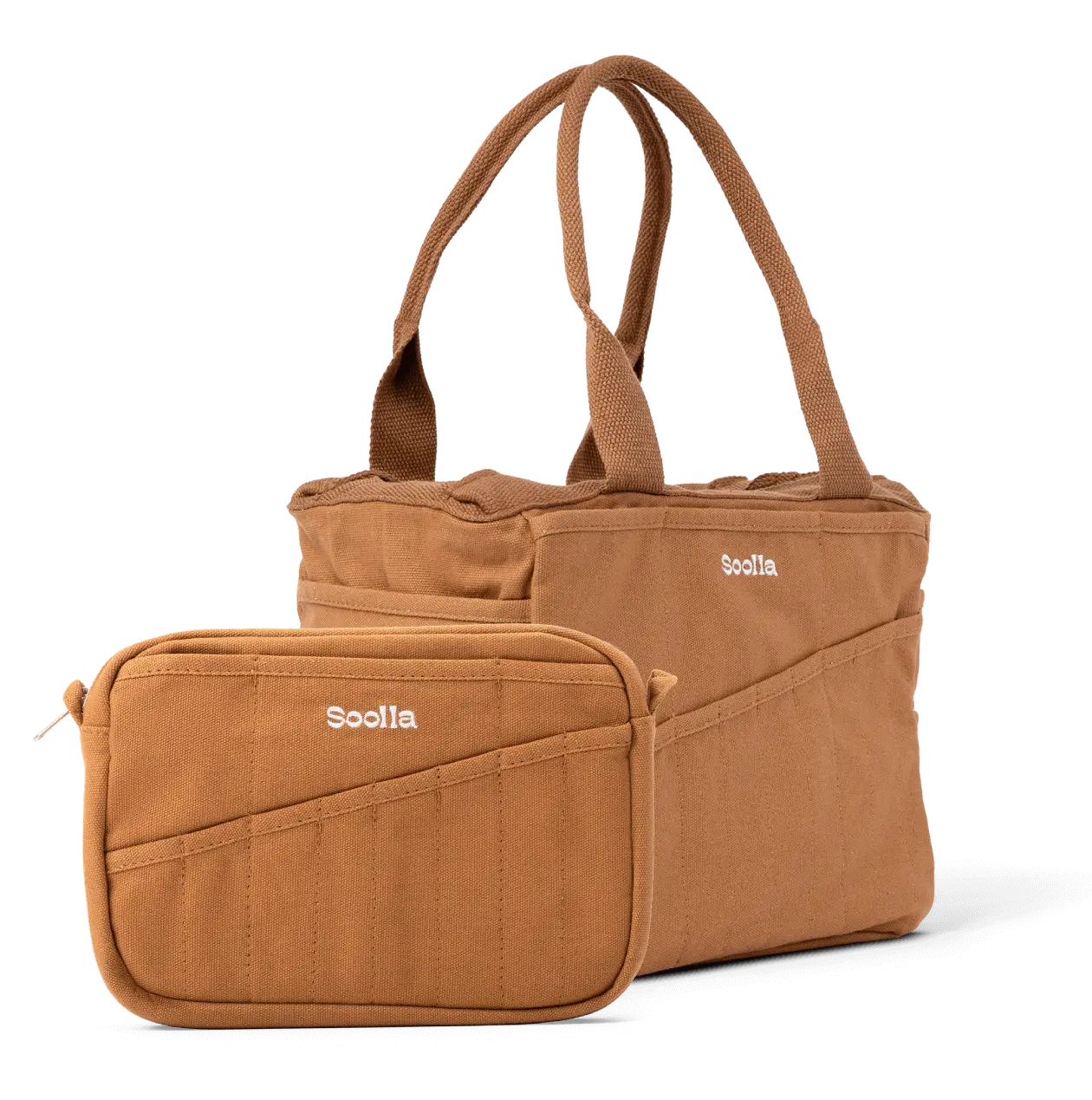 Soolla Studio Bag + Pouch Bundle, Cinnamon