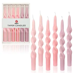 10"Spiral Taper Candle ,for Modern Elegant Candle Holder Set,wedding centerpieces romantic funky holiday candles valentine day xmas decoration