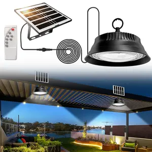 Solar Powered Yard Light with Remote Control Timer, Adjustable Brightness Levels, Ideal for Yards Fences Gardens Outdoor Security Lighting, Solar Garden Lights