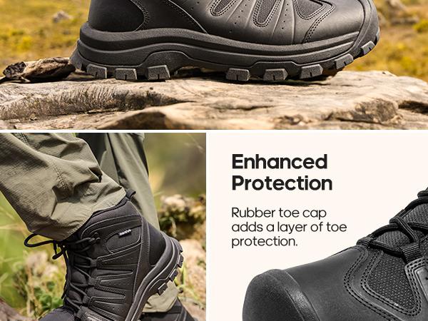 NORTIV8 Men's Mid-Cut Hiking Boots, Waterproof Outdoor Trekking Shoes for Backpacking, Camping