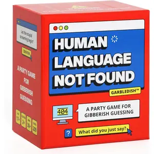 Party  for Gibberish Guessing, A Funny  Guessing Card  for Teens & 17+,  Funny  for , Couples & Party  Nights, Human Language NOT Found