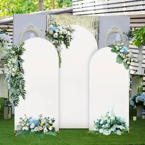 Wedding Arch Background, 1 Count Solid Color Wedding Arch Backdrop, Wedding Arched Backdrop, Outdoor Indoor Ceremony Decoration Supplies for Birthday Party Wedding Graduation Party, Banners