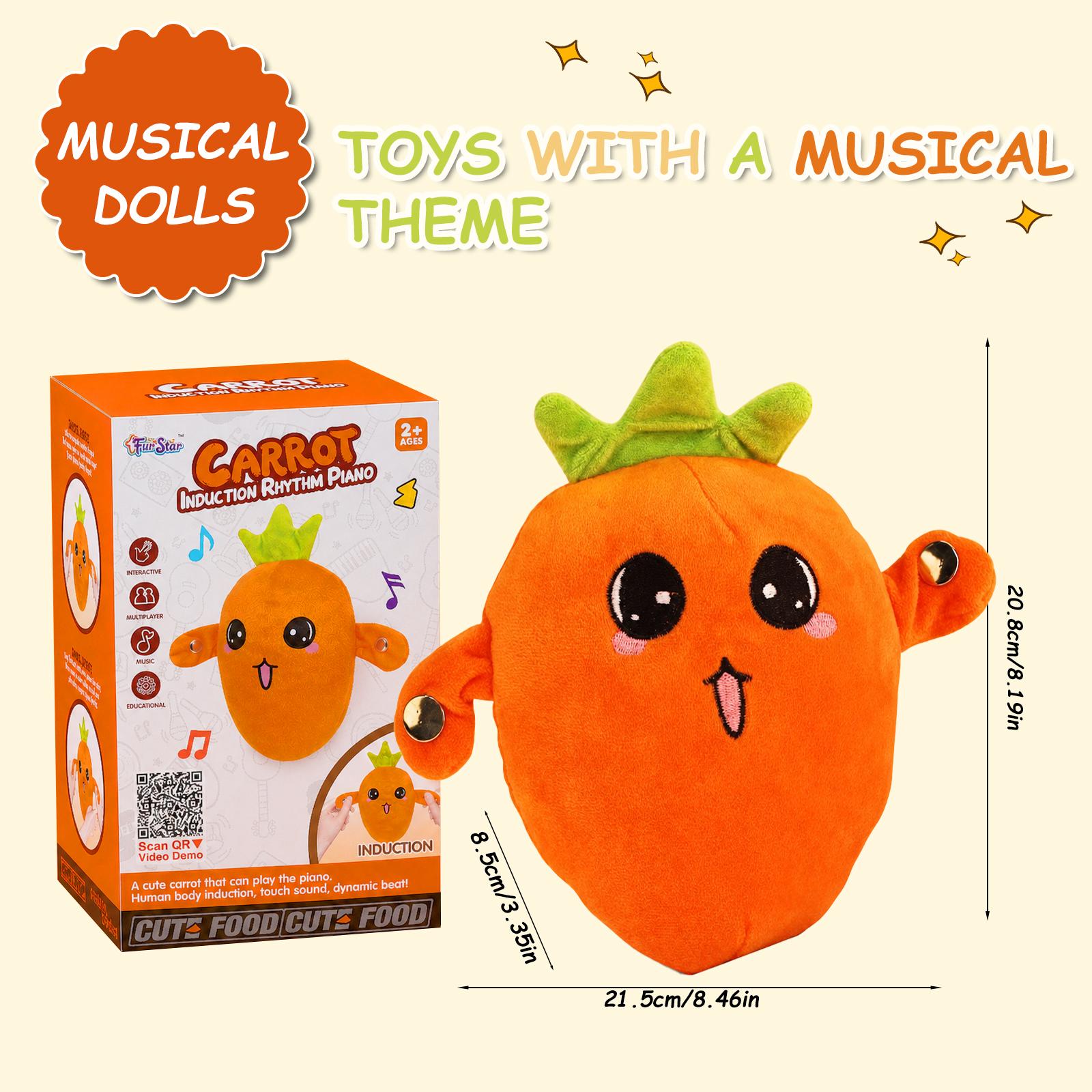 Kidoz Banana & Carrot Electric Plush Toy Set – Interactive Music Plush Toys for Parent-Child Interaction, Couples & Friends Prank Toy, Valentine’s Day & Easter Party Fun Gift for Kids & Adults stuffed animals cute girly gifts Kidoz Banana & Carrot Electric Plush Toy Set – Interactive Music Plush Toys for Parent-Child Interaction, Couples & Friends Prank Toy, Valentine’s Day & Easter Party Fun Gift for Kids & Adults stuffed animals cute girly gifts